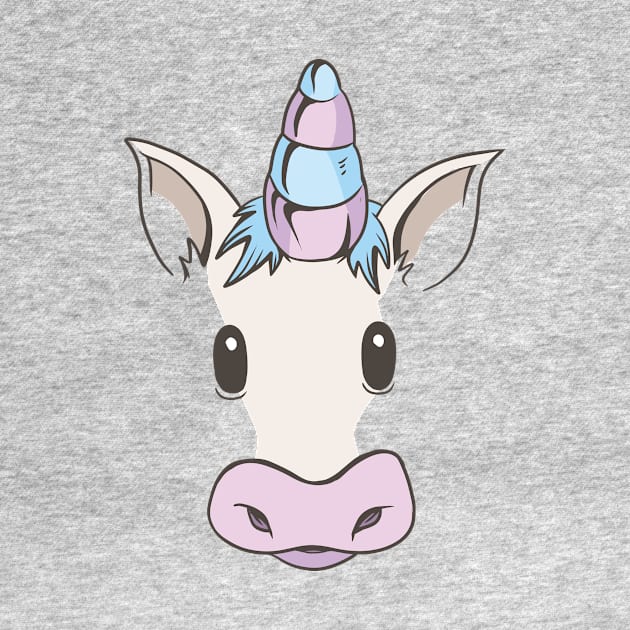 Unicorn face by warantornstore